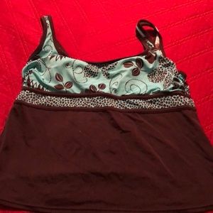 ❌FINAL PRICE❌ Brown and turquoise tankini